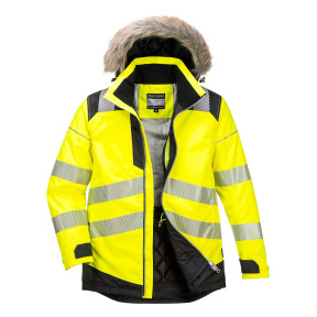 Winter-Parka HV PW3 Gelb und Schwarz - Portwest