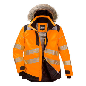 Winter-Parka HV PW3 Orange und Schwarz - Portwest