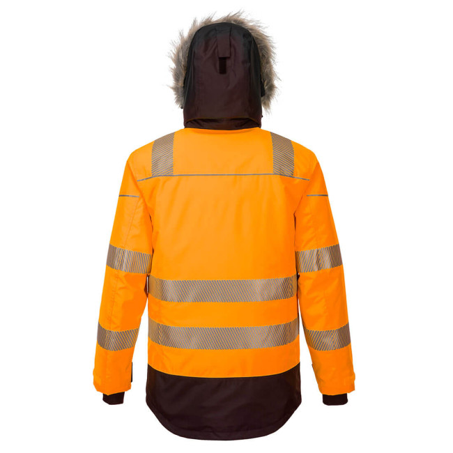 Winter-Parka HV PW3 Orange und Schwarz - Portwest