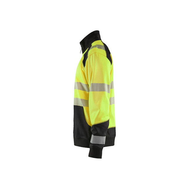 Warnschutz-Trucker-Sweatshirt Gelb fluoreszierend/Schwarz - Blaklader