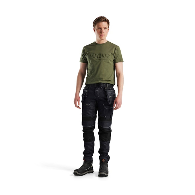 3D bedrukt T-shirt Herfst Groen - Blaklader