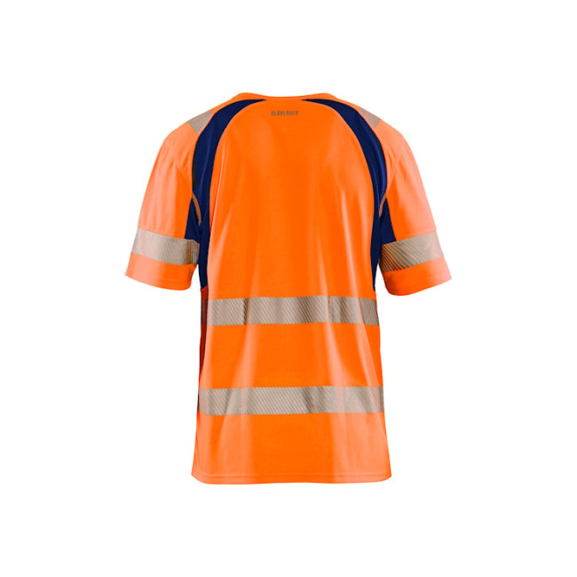 T-shirt anti-UV haute-visibilité Orange fluo/Marine - Blaklader