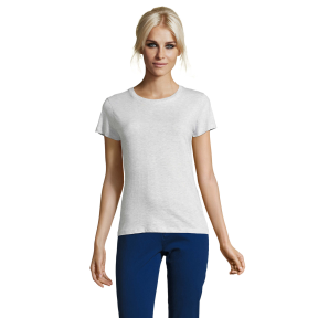 T-SHIRT DAMES REGENT WOMEN WIT GEMÊLEERD - SOL'S
