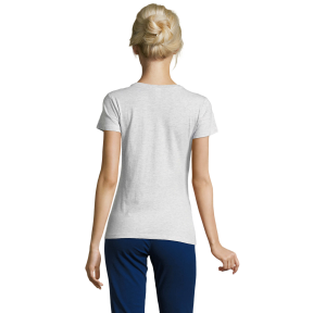 T-SHIRT DAMES REGENT WOMEN WIT GEMÊLEERD - SOL'S