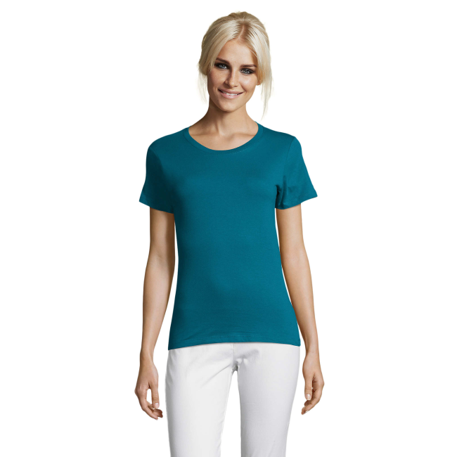 TEE-SHIRT FEMME REGENT WOMEN BLEU CANARD - SOL'S