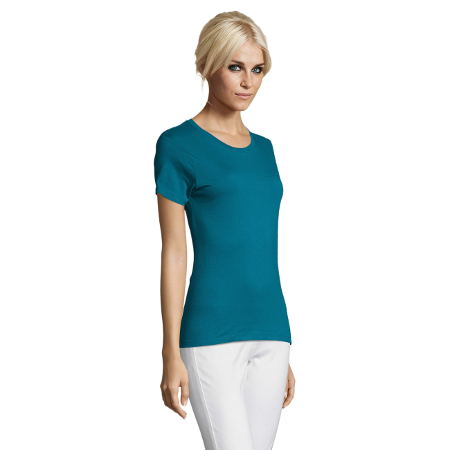 TEE-SHIRT FEMME REGENT WOMEN BLEU CANARD - SOL'S