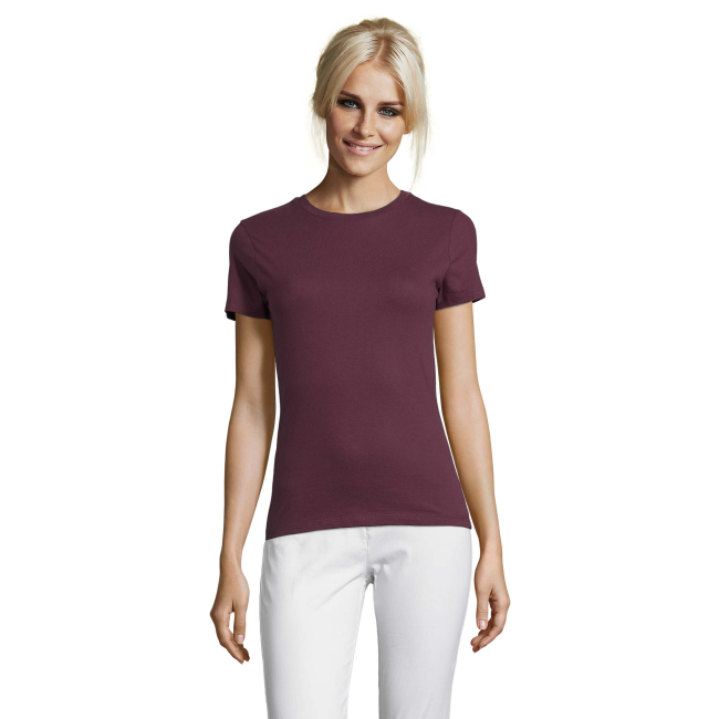 DAMES T-SHIRT REGENT WOMEN BORDEAUX - SOL'S