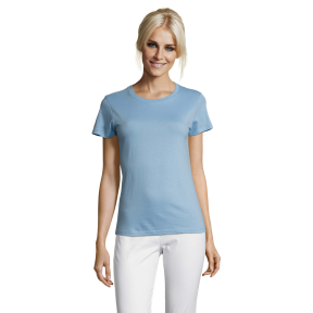 DAMES T-SHIRT REGENT WOMEN HEMELSBLAUW - SOL'S