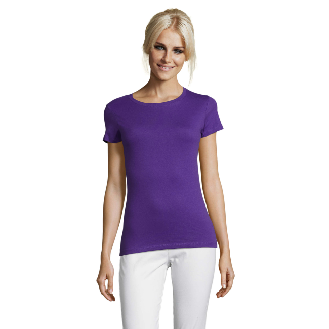 DAMEN T-SHIRT REGENT WOMEN DUNKELVIOLETT - SOL'S