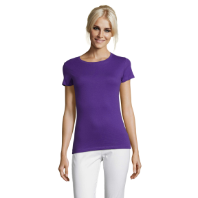 DAMES T-SHIRT REGENT WOMEN DONKERPAARS - SOL'S