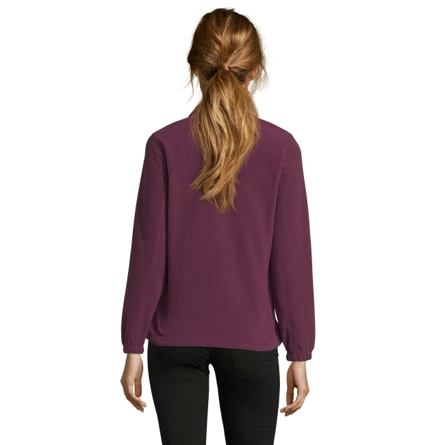 DAMEN MICROFLEECE-JACKE MIT REISSVERSCHLUSS NORTH WOMEN BORDEAUX - SOL'S