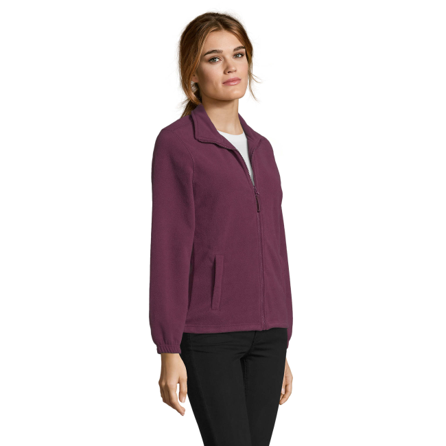 VESTE MICROPOLAIRE ZIPÉE FEMME NORTH WOMEN BORDEAUX - SOL'S