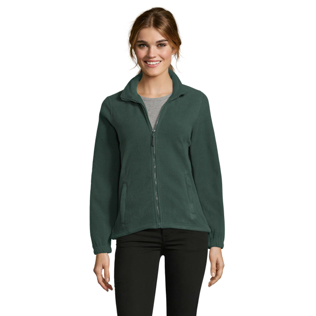 VESTE MICROPOLAIRE ZIPÉE FEMME NORTH WOMEN VERT SAPIN - SOL'S