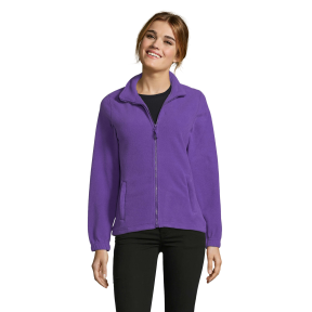 DAMEN MICROFLEECE-JACKE MIT REISSVERSCHLUSS NORTH WOMEN DUNKELVIOLETT - SOL'S