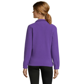 KURTKA DAMSKA MICROFLEECE NA ZAMEK NORTH WOMEN CIEMNOFIOLETOWA - SOL'S