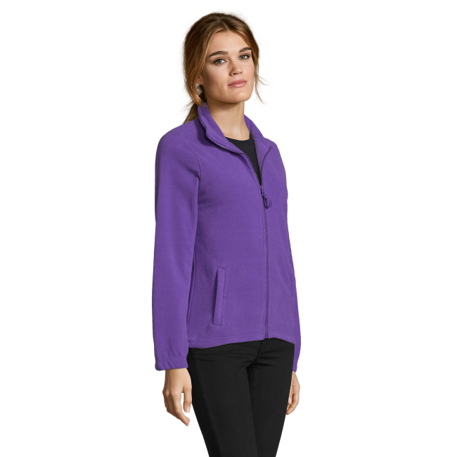 VESTE MICROPOLAIRE ZIPÉE FEMME NORTH WOMEN VIOLET FONCE - SOL'S