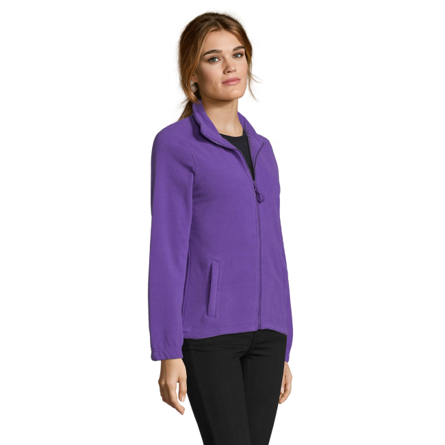 VESTE MICROPOLAIRE ZIPÉE FEMME NORTH WOMEN VIOLET FONCE - SOL'S