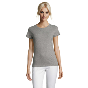TEE-SHIRT FEMME REGENT WOMEN GRIS CHINÉ - SOL'S
