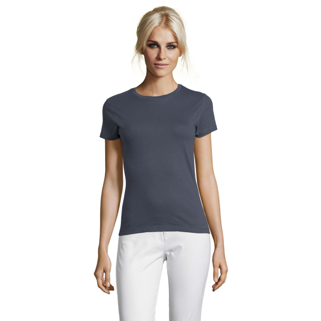 DAMEN T-SHIRT REGENT WOMEN MAUSGRAU - SOL'S