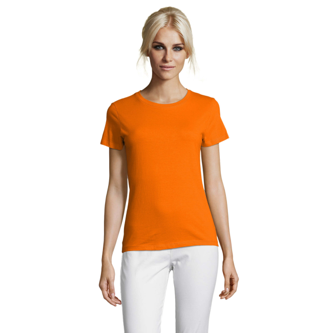 DAMES T-SHIRT REGENT WOMEN ORANJE - SOL'S