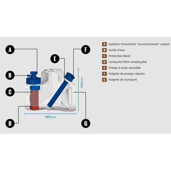Cube purificateur d'eau 5L - LifeSaver
