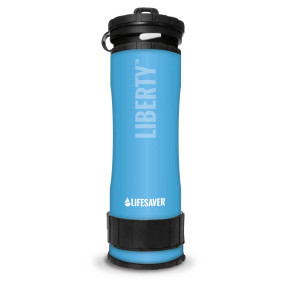 Bouteille Liberty avec purificateur d'eau Bleu - LifeSaver
