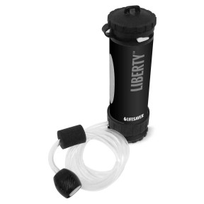 Liberty Flasche mit Wasserfilter Schwarz - LifeSaver