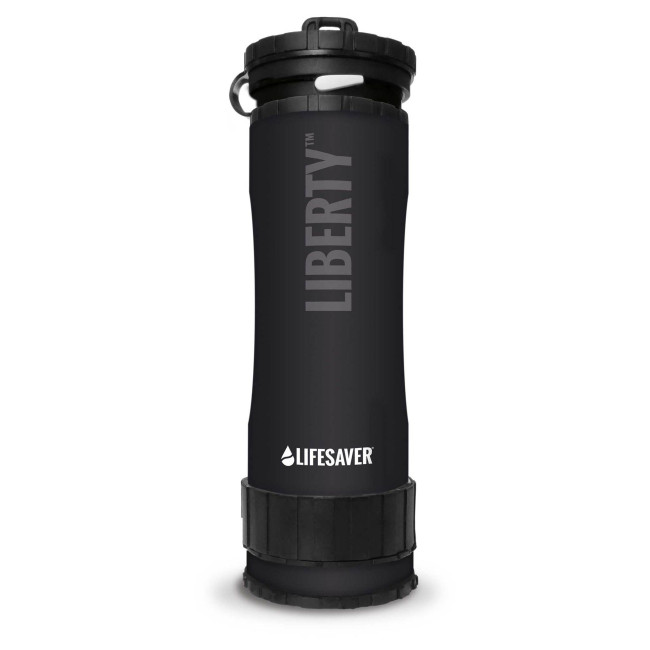 Liberty fles met waterzuiveraar Zwart - LifeSaver
