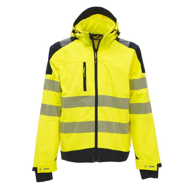 Kurtka Softshell o wysokiej widoczności MIKY Żółta Fluo - U Power