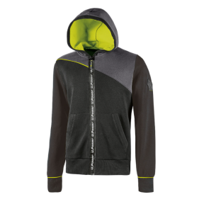 Sweat à capuche zippé Jupiter noir - U Power