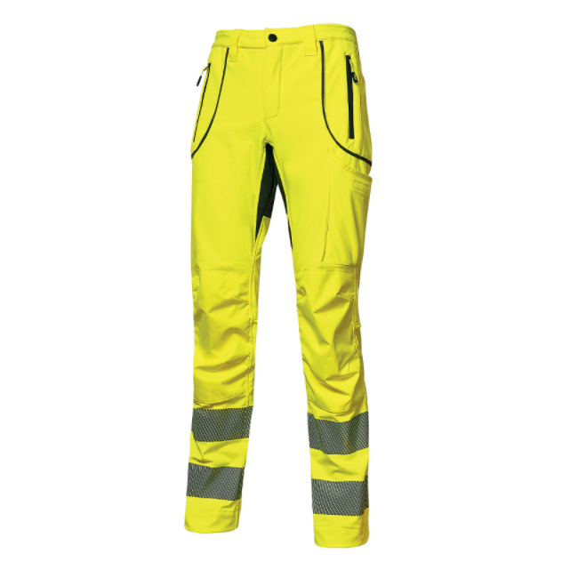 Spodnie robocze Ren HV Żółte fluo - U-Power