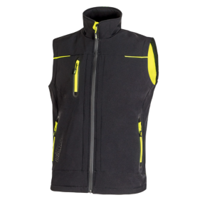 Gilet Softshell Pro UNIVERSE Noir micro-polaire - U Power