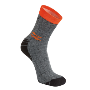 Chaussettes Giady gris et orange fluo - U Power