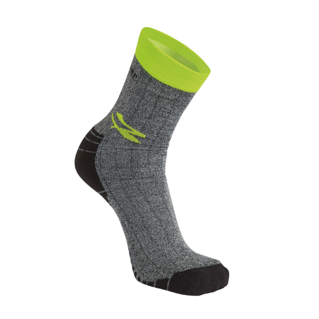 Chaussettes Giady gris et jaune fluo - U Power