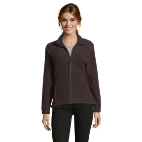 Dames microfleece vest met rits north donkerbruin - Sol's