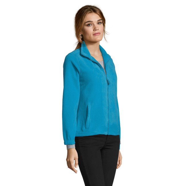 Damen Microfleece-Jacke North mit Reißverschluss aqua - Sol's