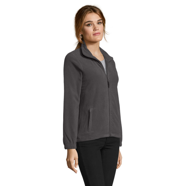 Damen Microfleece-Jacke North mit Reißverschluss anthrazit - Sol's