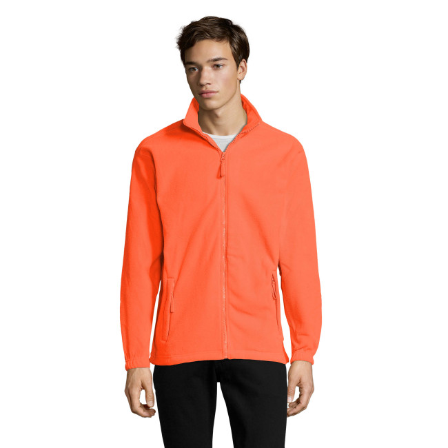 Reißverschluss-Microfleecejacke North neonorange - Sol's