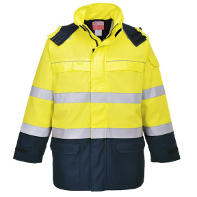 Parka Bizflame Multi arc électrique et haute visibilité jaune/bleu - Portwest