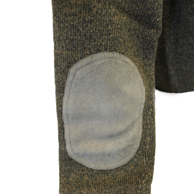 Pull Chasse brodé col camionneur Kaki - Percussion