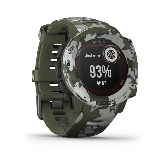 Montre GPS multifonctions Instinct Solar Lichen camo - Garmin