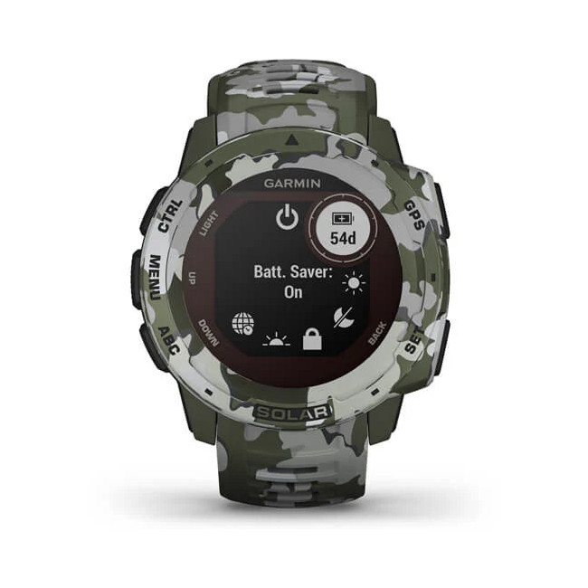 Montre GPS multifonctions Instinct Solar Lichen camo - Garmin