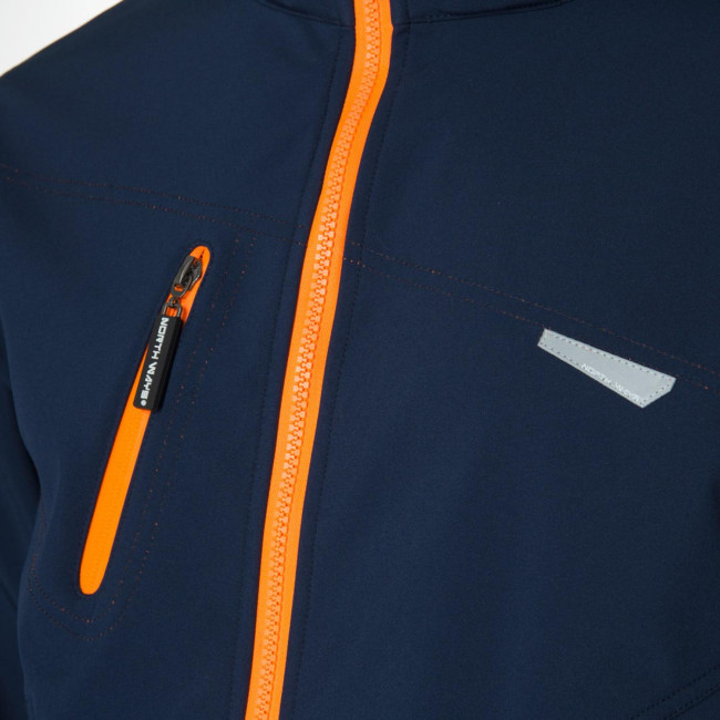 Softshell vest Borel marine en oranje fluo - North Ways