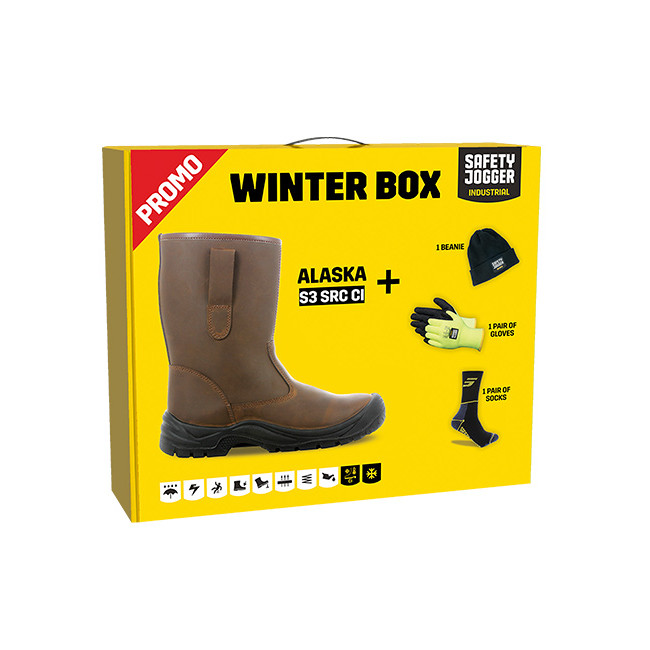 Winter box buty Alaska S3 z rękawiczkami, czapką i skarpetkami - Safety Jogger