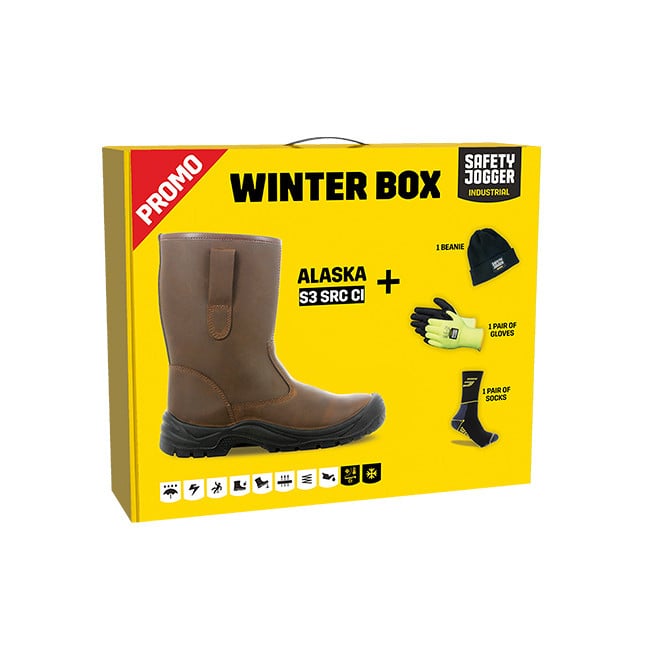 Winter box bottes Alaska S3 avec gants, bonnet et chaussettes - Safety Jogger