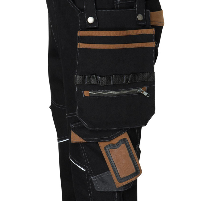 PANTALON VICENTE NOIR/CAMEL - NORTH WAYS