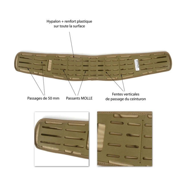 Pas MOLLE ATILLA lasercut + pasek NIJRAB 3 Coyote - Dimatex