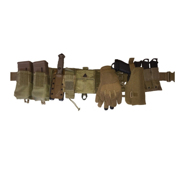 MOLLE ATILLA Laserschnitt-Gürtel + NIJRAB 3 Gürtel Coyote - Dimatex