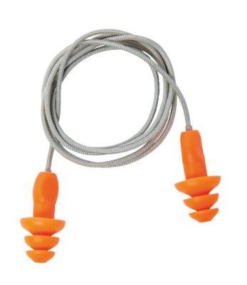 Lot de 200 paires de bouchons d'oreilles réutilisables TPR avec cordon - Singer Safety