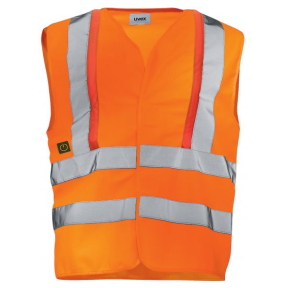 Kamizelka ostrzegawcza pomarańczowa z przełącznikiem uvex protection active flash - Uvex Safety